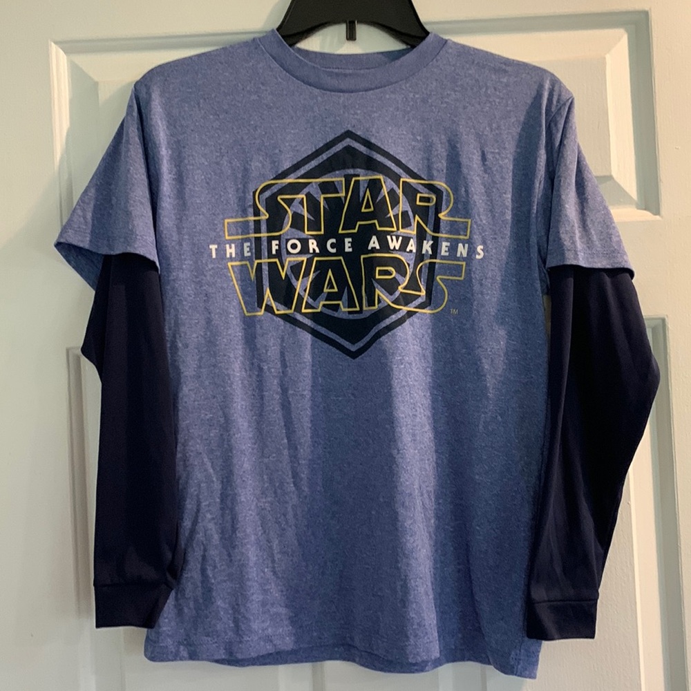 Star Wars the Force Awakens Youth Long sleeve LS shirt size: large